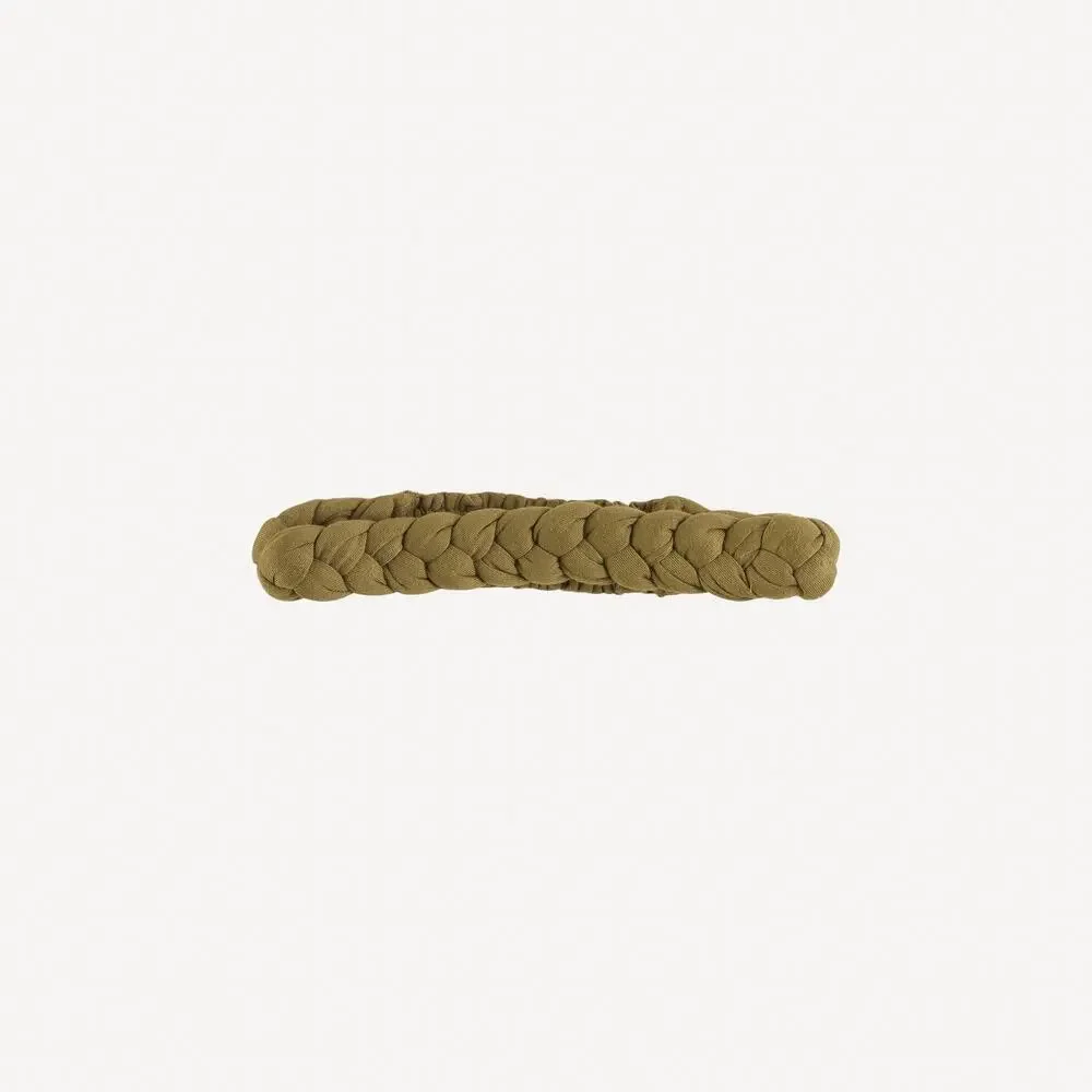 NWT Kate Quinn Walnut Gold Modal Skinny Braided Headband M Medium